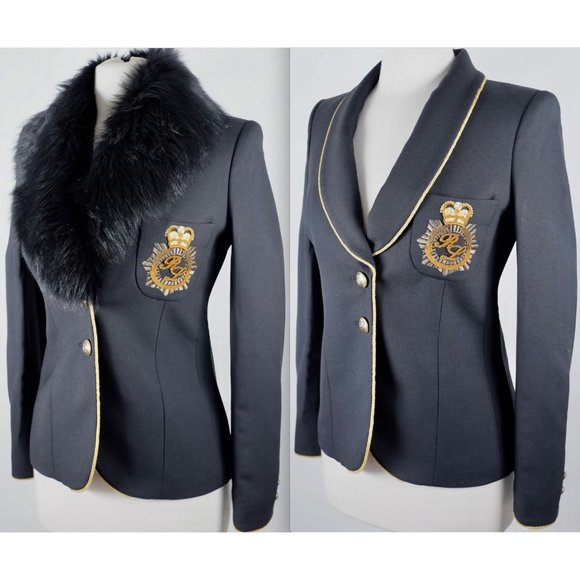 Ralph Lauren Purple Label Jackets & Blazers - Ralph Lauren Purple Label Collection jacket sz 4 black fur shearling blazer